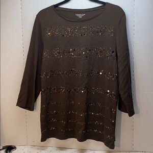 Coldwater Creek embellished top XL